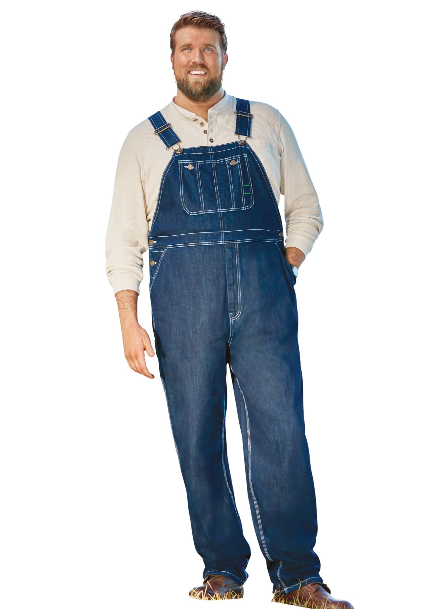 KingSize Men's Big & Tall Denim Overalls by Boulder Creek - Durable Workwear for Farming, Construction & Outdoor Activities