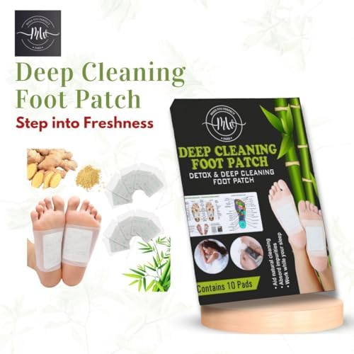 MW PARIS Detox & Energize Foot Patch - Natural Pain Relief & Toxin Cleansing Foot Pads for Stress Relief & Better Sleep | Detoxifying Foot Patches for Men & Women (10 Patches/Box) | Perfect for Nighttime Use, Post-Workout Recovery & Travel Wellness