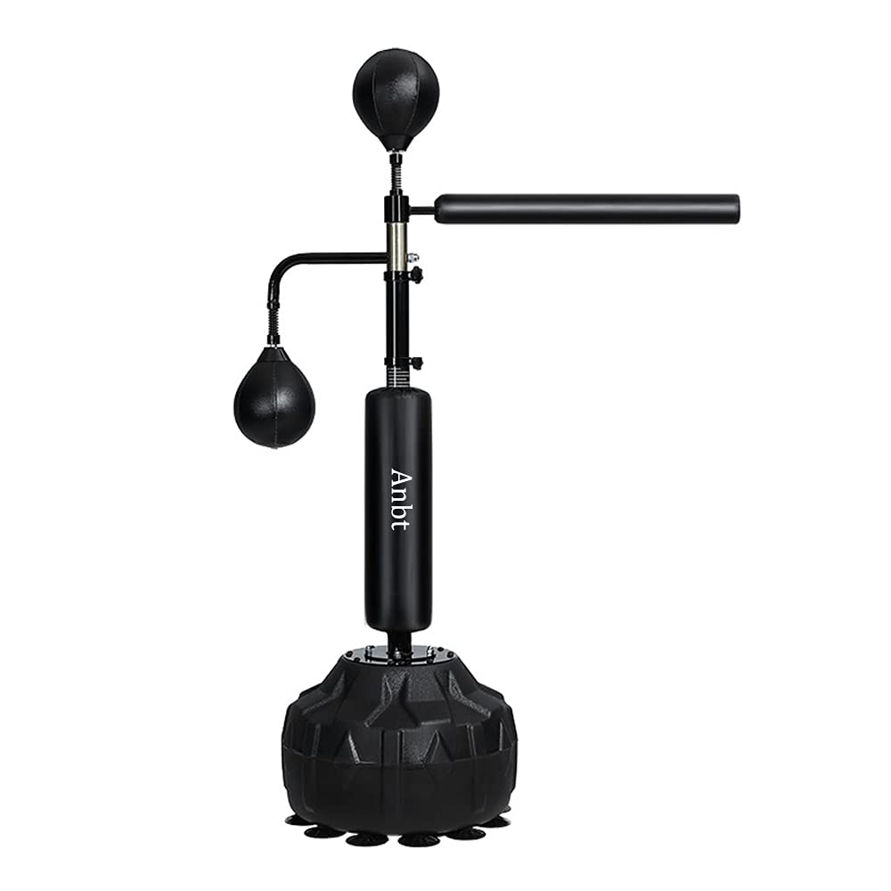 Adjustable Height Boxing Speed Trainer Punching Bag with Spinning Bar & Stable Free-Standing Base - Perfect for Home Gym, Boxing Training, and Fitness Workouts