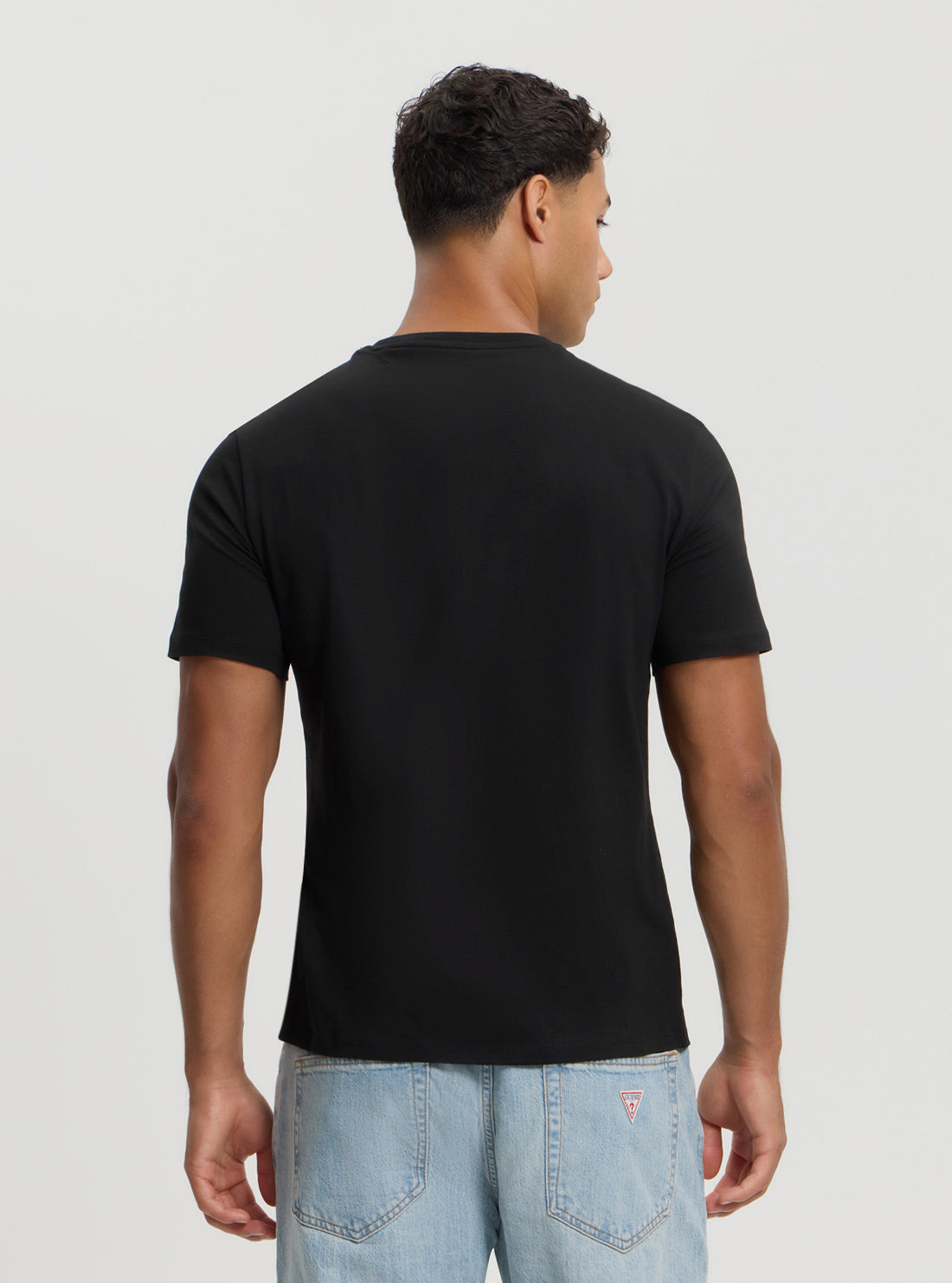 Guess Women's Black Slim Fit Script Logo T-Shirt - Casual Cotton Tee for Everyday Wear & Street Style Outfits