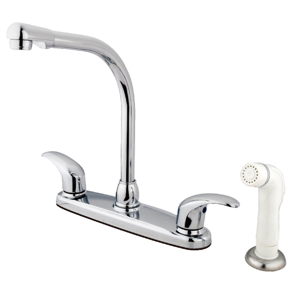 Kingston Brass KB718LL Legacy 8 Inch Centerset Kitchen Faucet - Modern Pull-Down Sprayer for Easy Dishwashing & Food Prep | Perfect for Small to Medium Sinks