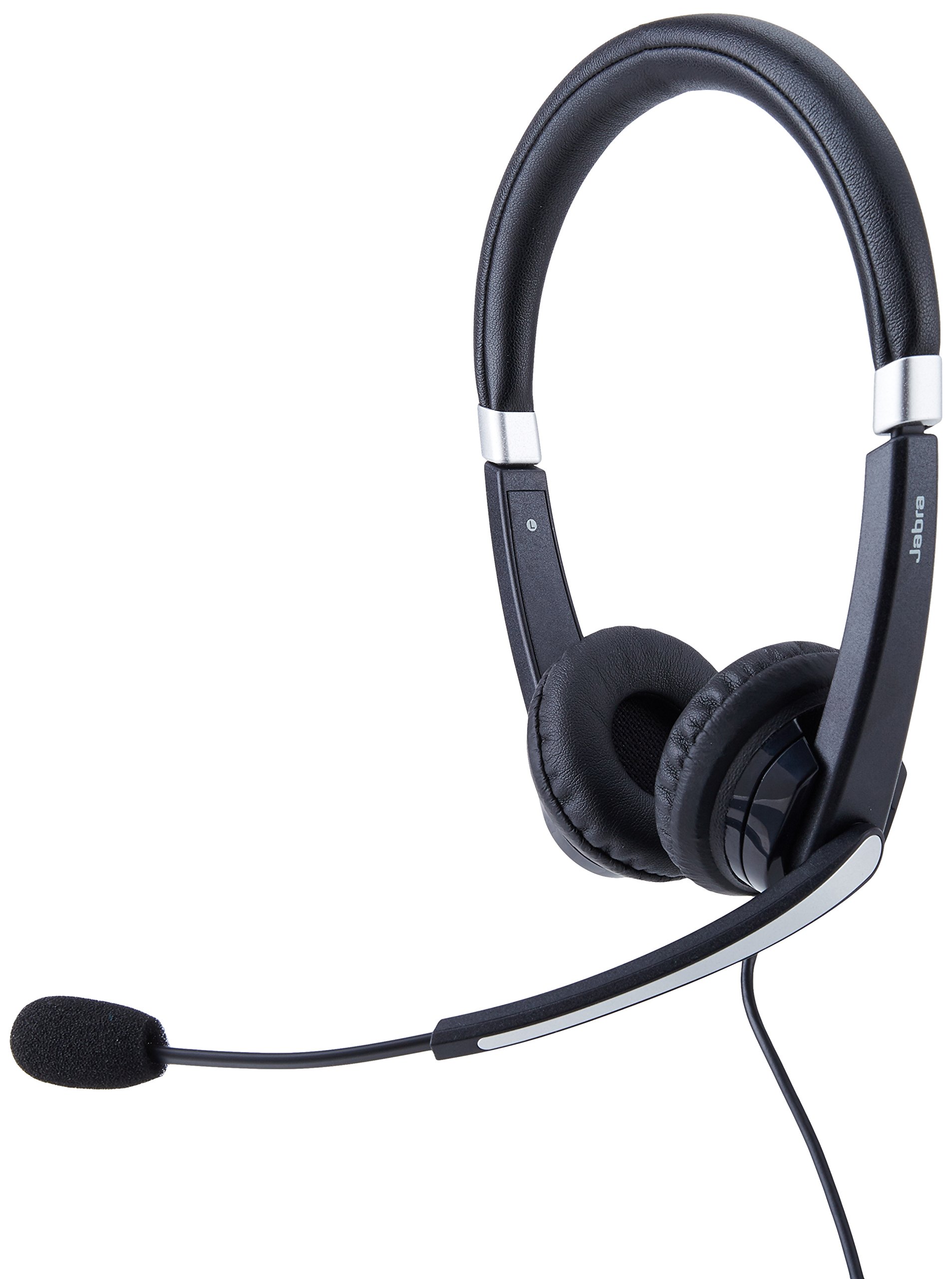 Jabra UC Voice 550 MS Duo Lync Optimized Corded Headset for Softphone - Noise Cancelling Office Headset with Boom Mic for Call Centers, Remote Work & Business Communications