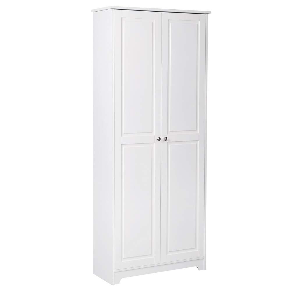 Wooden Storage Cabinet with Doors and Shelves - Pantry Organizer for Kitchen, Living Room, Bedroom, Bathroom & Office | Portable Wardrobe Closet for Clothes, Garage Storage & Home Organization