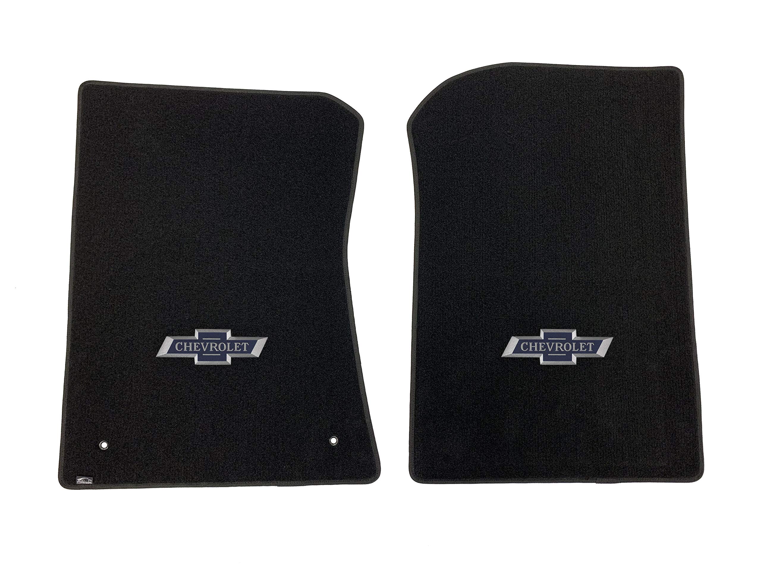 Lloyd Mats Ultra Custom-Fit Carpet Floor Mats for 1984-1991 Chevy R Pickup Trucks - Premium Black Luxury Car Floor Liners with Centennial Bowtie Design (2-Piece Set) - Perfect for Daily Commuting, Road Trips & Truck Protection
