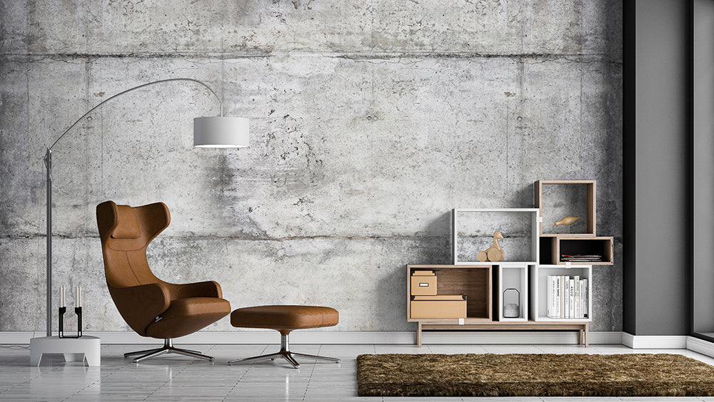 Designwalls 2 Grey Stones Peel and Stick Wallpaper - Self-Adhesive Removable Wall Mural for Bedroom, Living Room, and Office Decor - Easy to Install Waterproof Vinyl Wall Covering