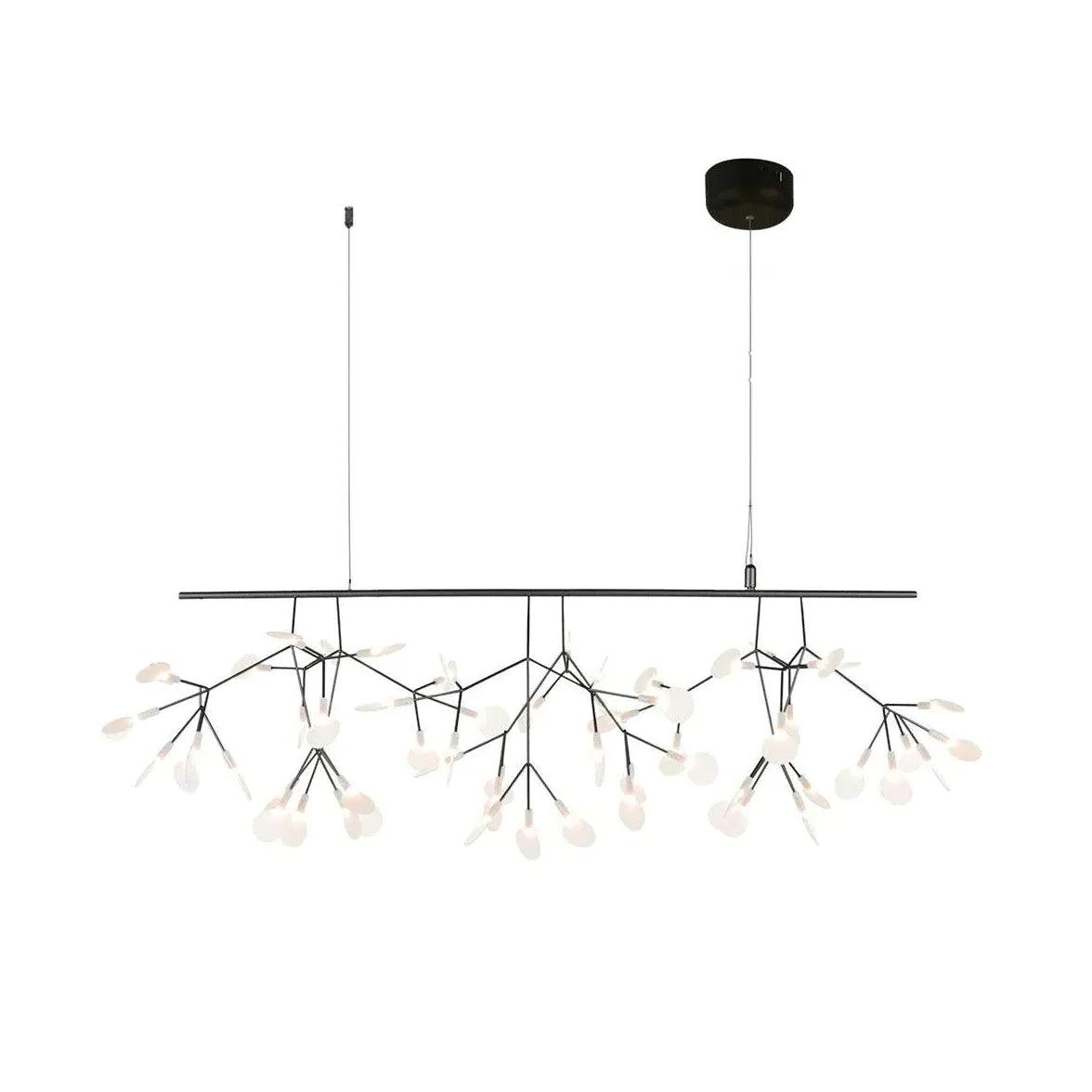 Elegant Rose Gold LED Chandelier with Branch Design - Modern Crystal Ceiling Light Fixture for Dining Room, Bedroom & Living Room Decor