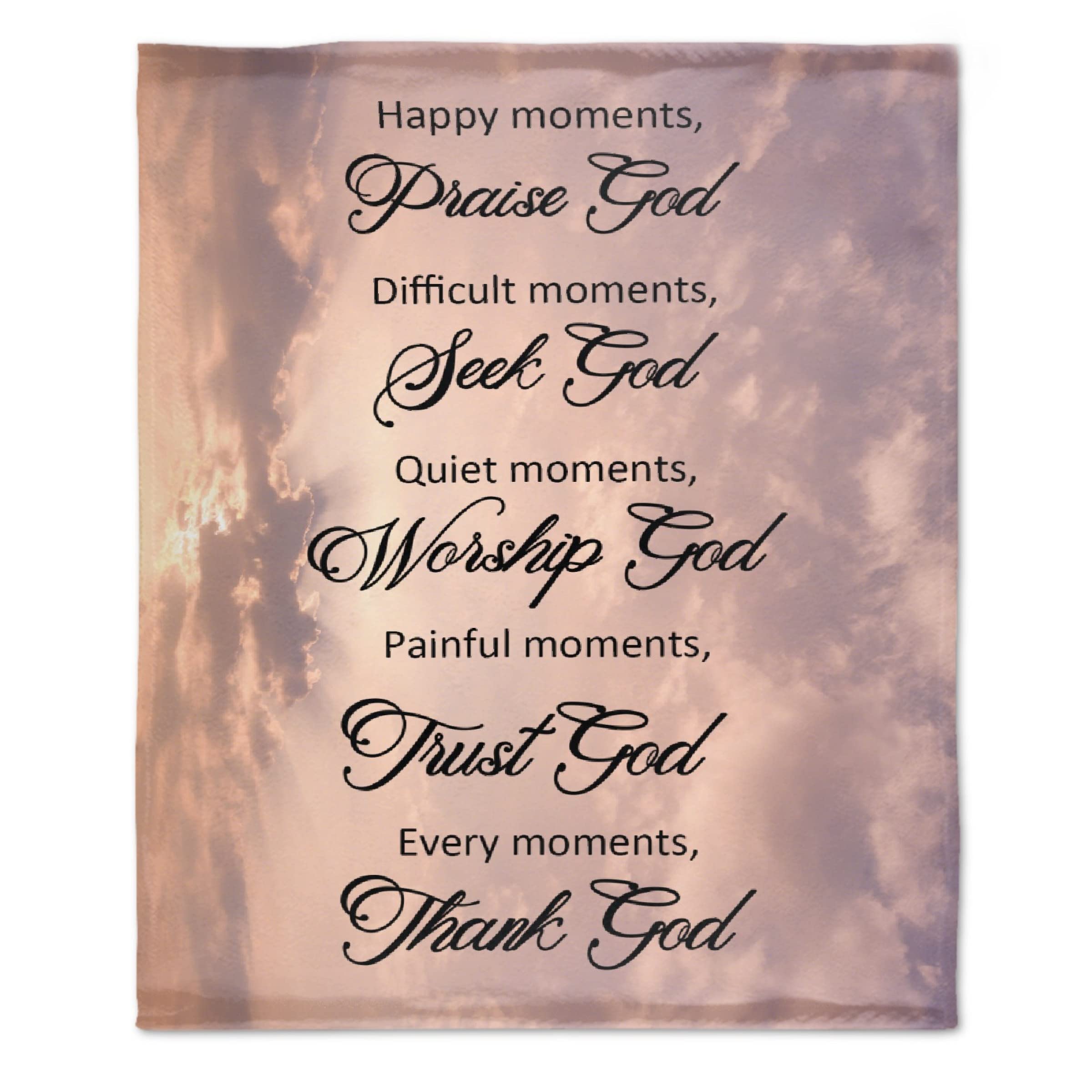 Christian Luke Bible Verse Inspirational Flannel Throw Blanket - Ultra Soft Micro Lightweight 50