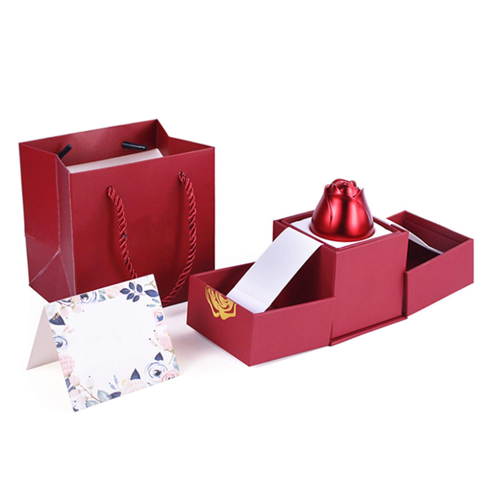 Elegant Jewelry Storage Box - Rose Ring Holder & Necklace Display Case for Wedding, Party, and Gift Giving | Perfect for Bridal Accessories, Jewelry Organization, and Decorative Display
