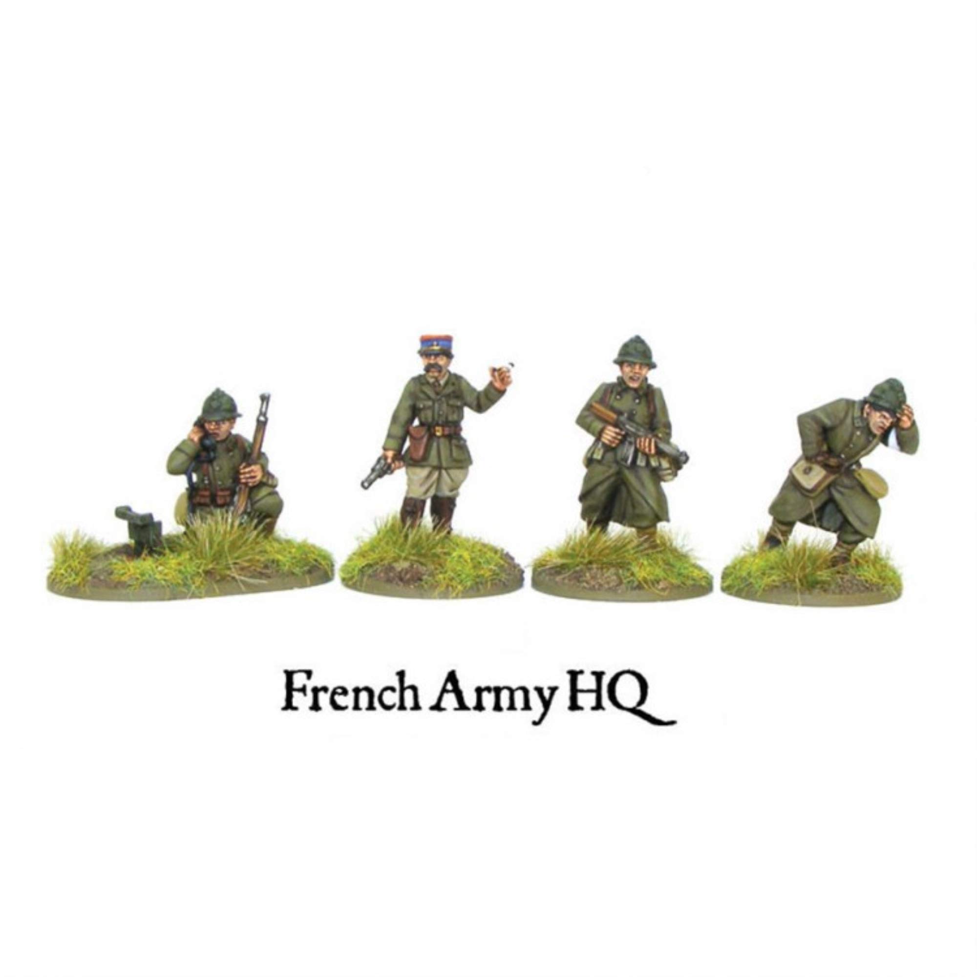 28mm French Army Warlord Games Bolt Action Miniatures - HQ for Wargaming