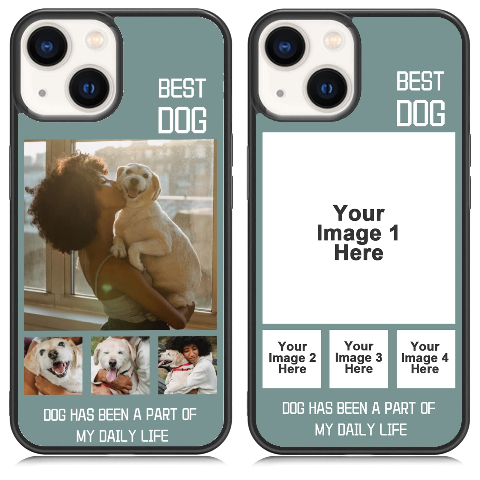 Custom Dog Photo Phone Case for iPhone 11/12/13 Pro Max/X/Xr/Xs Mini - Personalized Unique Gift for Family & Friends | Perfect for Pet Lovers, Birthday Presents & Daily Protection