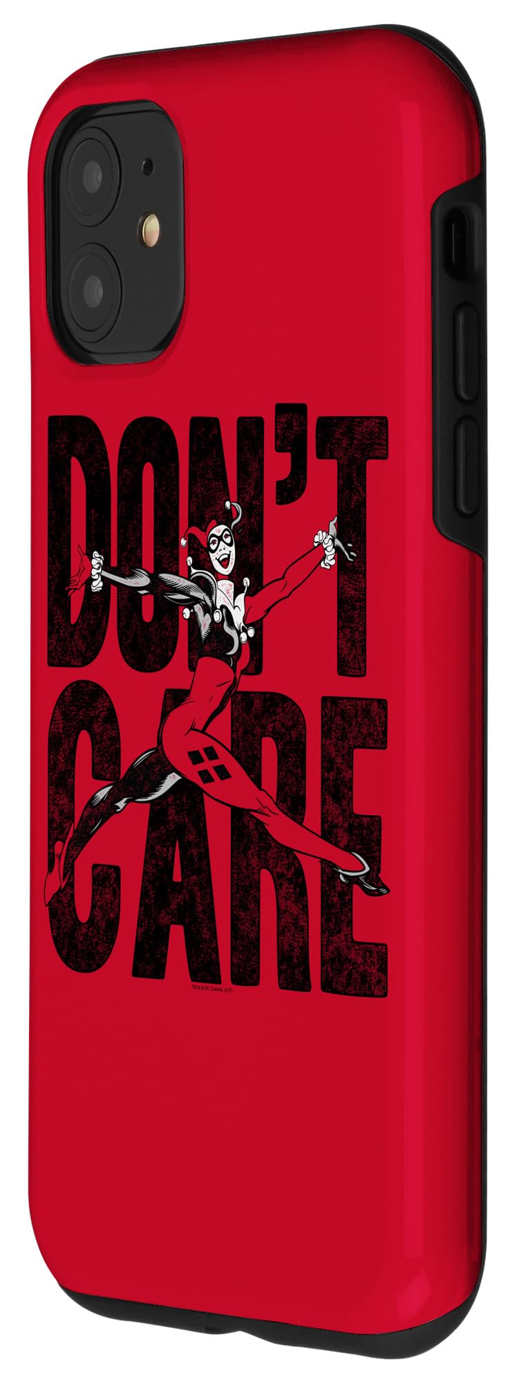 **iPhone 11 Harley Quinn Don't Care Shockproof Case - Trendy Custom Phone Cover for Protection & Style - Perfect for Fans, Cosplay & Everyday Use**