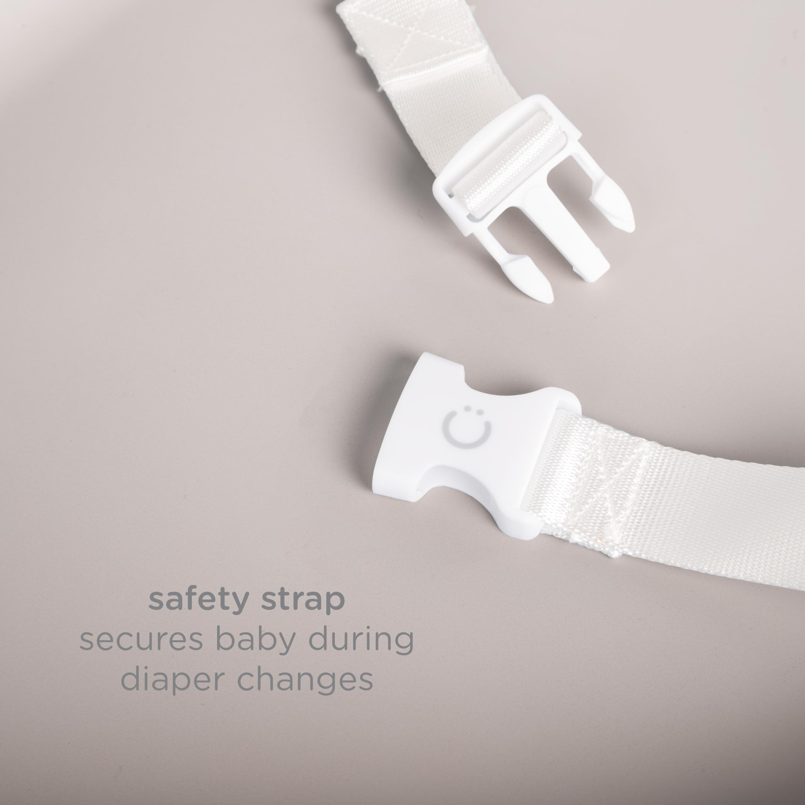 Ubbi Baby Changing Pad - Waterproof, Lightweight & Easy to Clean with Detachable Base | Includes Safety Strap & Non-Slip Feet | Perfect for Nursery, Travel & Diaper Changing Stations (Taupe)