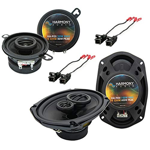 Harmony Audio R65 R35 Car Speaker Replacement Kit - Compatible with 1990-1994 Oldsmobile Cutlass Ciera | Factory Direct Fit | Enhanced Sound Quality for Road Trips & Daily Commutes