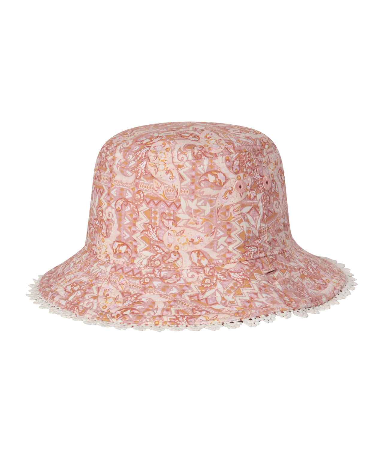 Kooringal Blush Sadie Baby Bucket Hat for Girls - Soft Cotton Sun Protection for Outdoor, Beach & Summer Activities