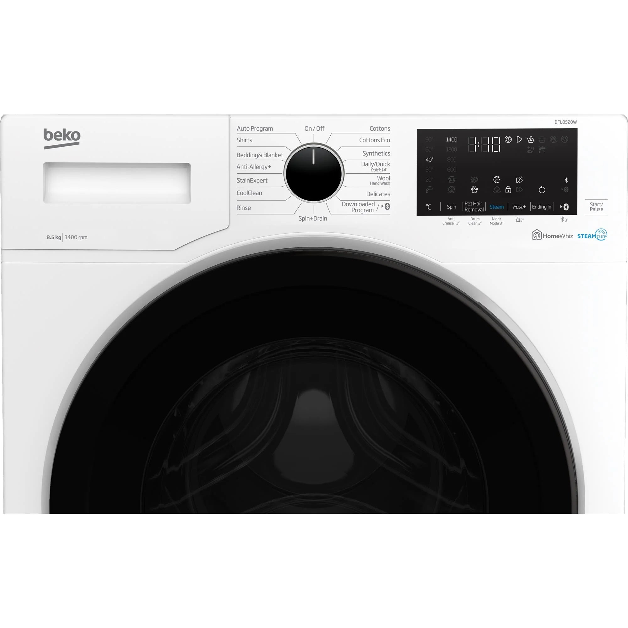 Beko BFL8520W 8.5kg Front Load Washing Machine with 2 Year Warranty - Perfect for Apartments, Laundry Rooms & Small Spaces