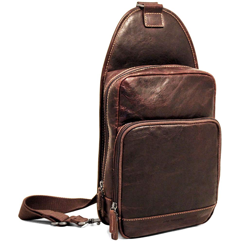 Voyager Sling Bag #7582 (Brown) - Crossbody Chest Shoulder Bag for Men & Women - Perfect for Travel, Hiking, Cycling & Everyday Use