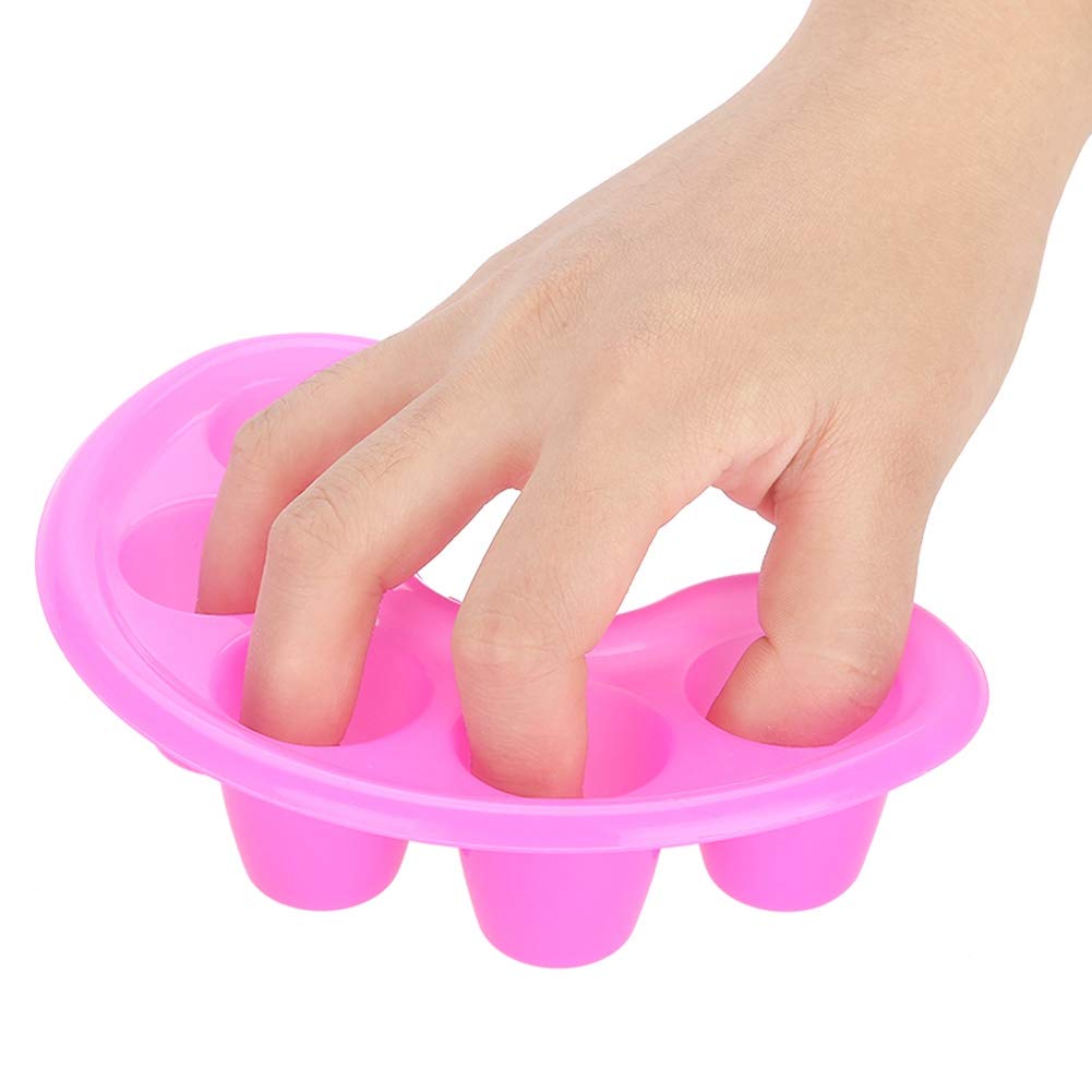 5Pcs Nail Art Soak Bowls - Acrylic & Gel Polish Removal Trays for Manicure Pedicure, Finger Separator Bubble Bath Spa Bowls - Perfect for Salon, Home Nail Care & DIY Spa Treatments