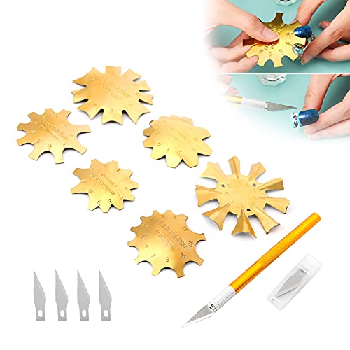 A K Homes - Reusable Nail Edge Trimmer Templates for Manicure, Easy to Use for Beginners & Professionals - Perfect for Nail Salons, Schools & Home DIY (Silver) | Achieve Salon-Quality Nails at Home