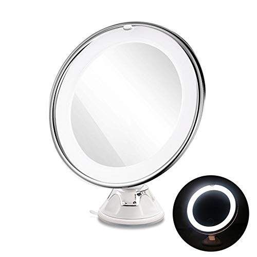 AEBDF Fogless Makeup Mirror with Suction Cup & 360° Rotation - Anti-Fog Shower Mirror for Shaving & Makeup Application - Perfect for Bathroom, Gym Locker & Travel