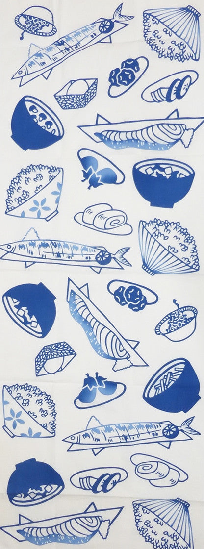 Tokyo Tenugui Edo Collection - Traditional Japanese Cotton Hand Towel for Breakfast, Kitchen & Dining - Perfect for Wiping Hands, Table Setting & Home Decor