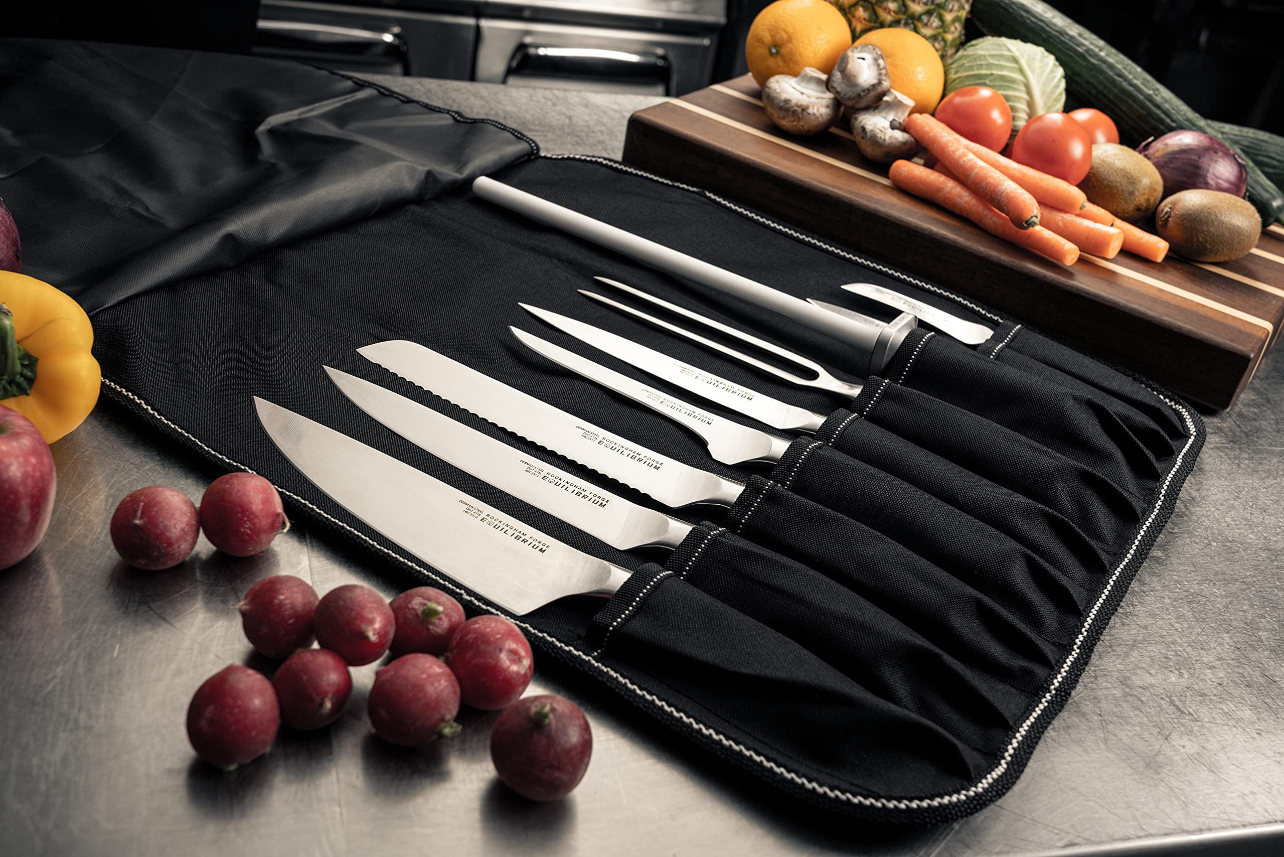 Premium Equilibrium Professional Chef’s Knife Set - 9-Piece Kitchen Knives with Shears & Knife Case (CS-1502/10) for Home Cooking, Restaurant Use & Culinary Gifts