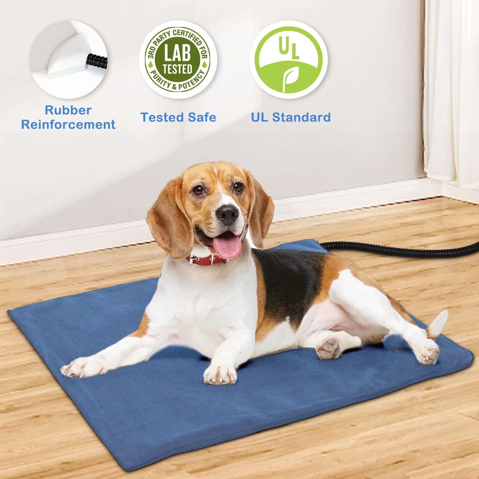 Electric Cat Heating Pad with Timer - Outdoor & Indoor Pet Warmer for Feral Cats - Waterproof Heated Pad for Cat Houses, Beds & Kennels - Perfect for Winter, Cold Weather & Outdoor Shelters
