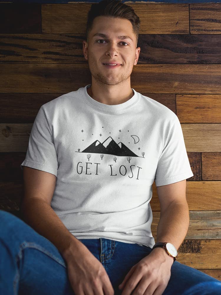 Lost Mountains Graphic Print Men's T-Shirt - Casual Streetwear for Outdoor Adventures & Urban Style