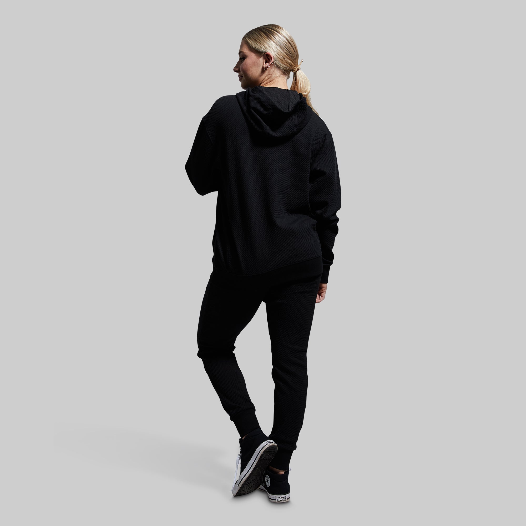 Women's Soft Cloud Hoodie - Cozy Fleece Pullover with Kangaroo Pocket (Black) | Perfect for Casual Wear, Lounging & Outdoor Activities