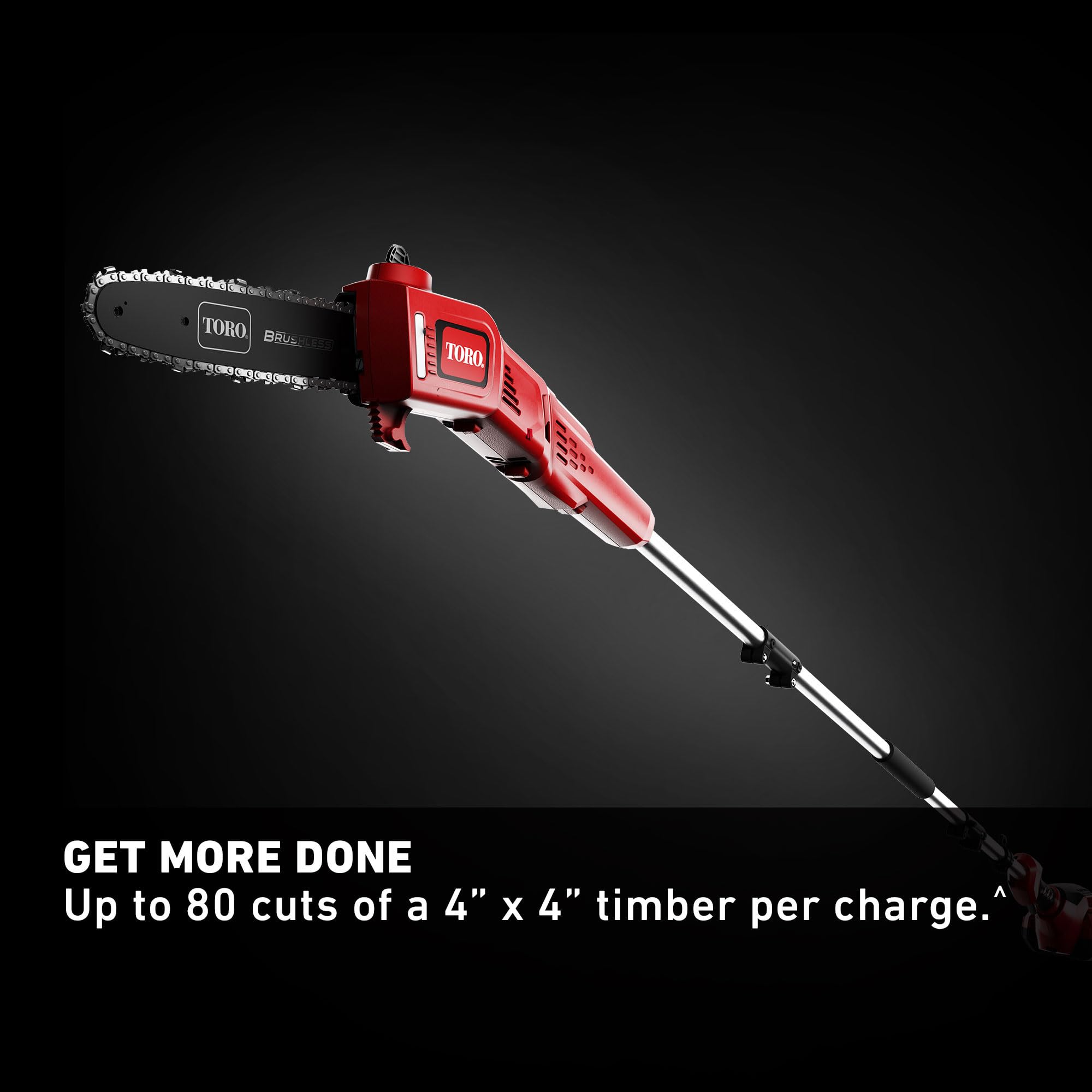 Toro Flex Force 60V Max 10-Inch Cordless Electric Pole Saw with Brushless Motor | 3-Piece Extendable Pole | 2Ah Battery & Charger Included | Perfect for Tree Trimming, Branch Cutting, and Yard Maintenance