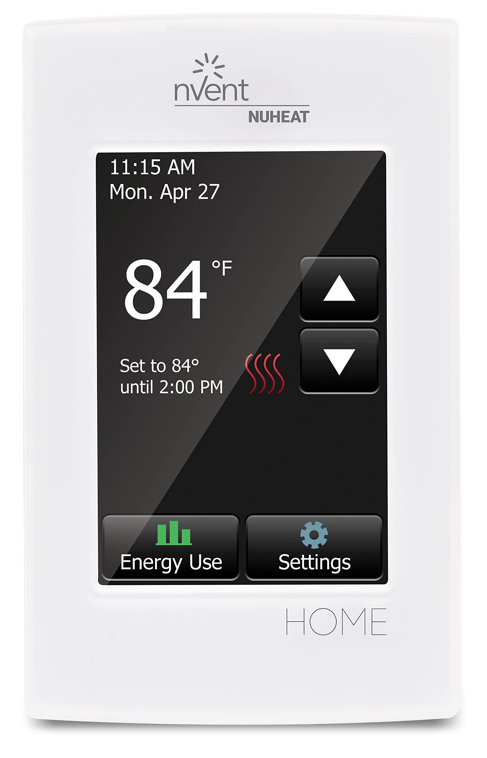 nVent Nuheat Home AC0056 Programmable Touchscreen Thermostat for Radiant Floor Heating - 120V/240V Compatible with Built-in GFCI & OJ Electronics Temperature Sensor | Perfect for Bathrooms, Kitchens & Basements