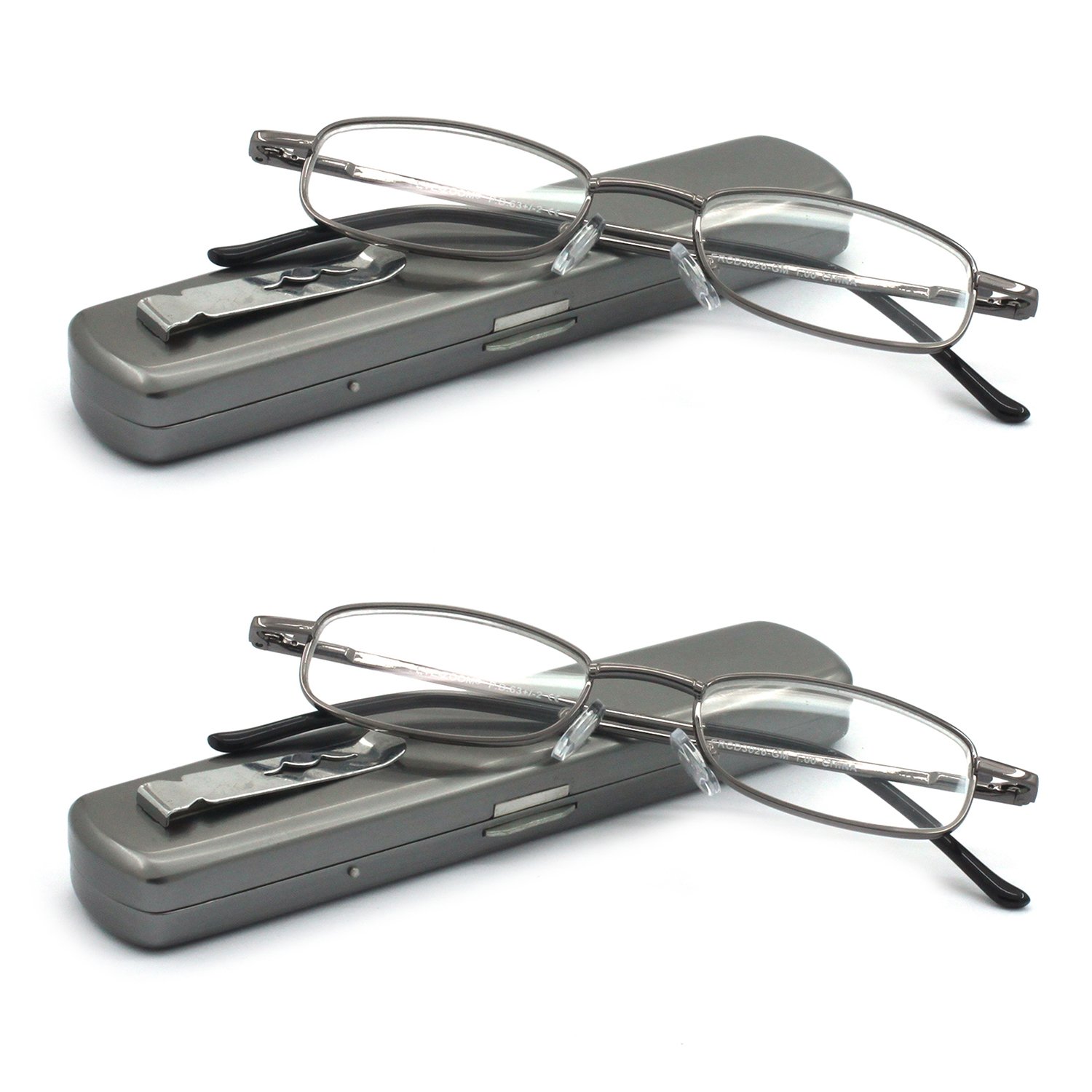 Lightweight Portable Metal Reading Glasses for Men & Women - Durable Folding Eyewear with Carrying Case | Perfect for Travel, Reading & Outdoor Activities