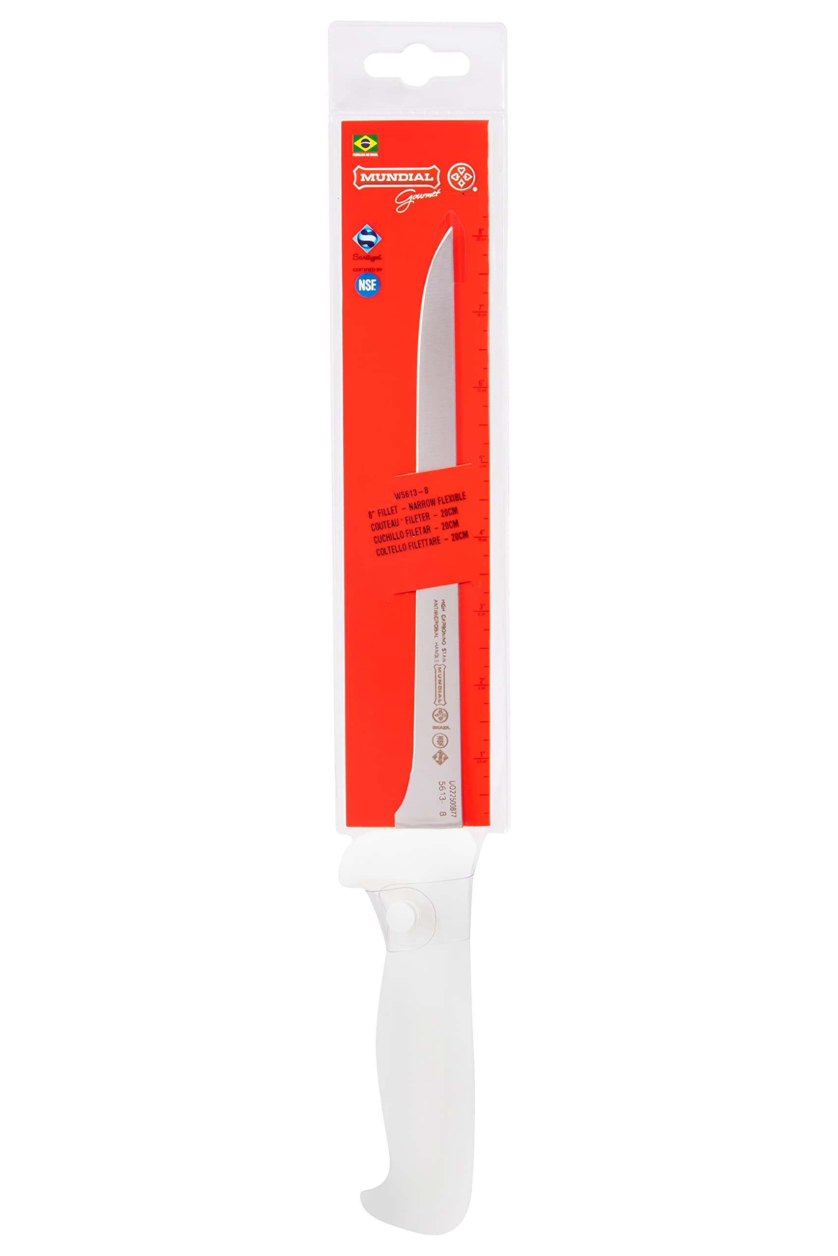Premium Mundial 5600 Series 8-Inch Fillet Knife with Ergonomic White Handle - Perfect for Fish Cleaning, Cooking & Outdoor Activities