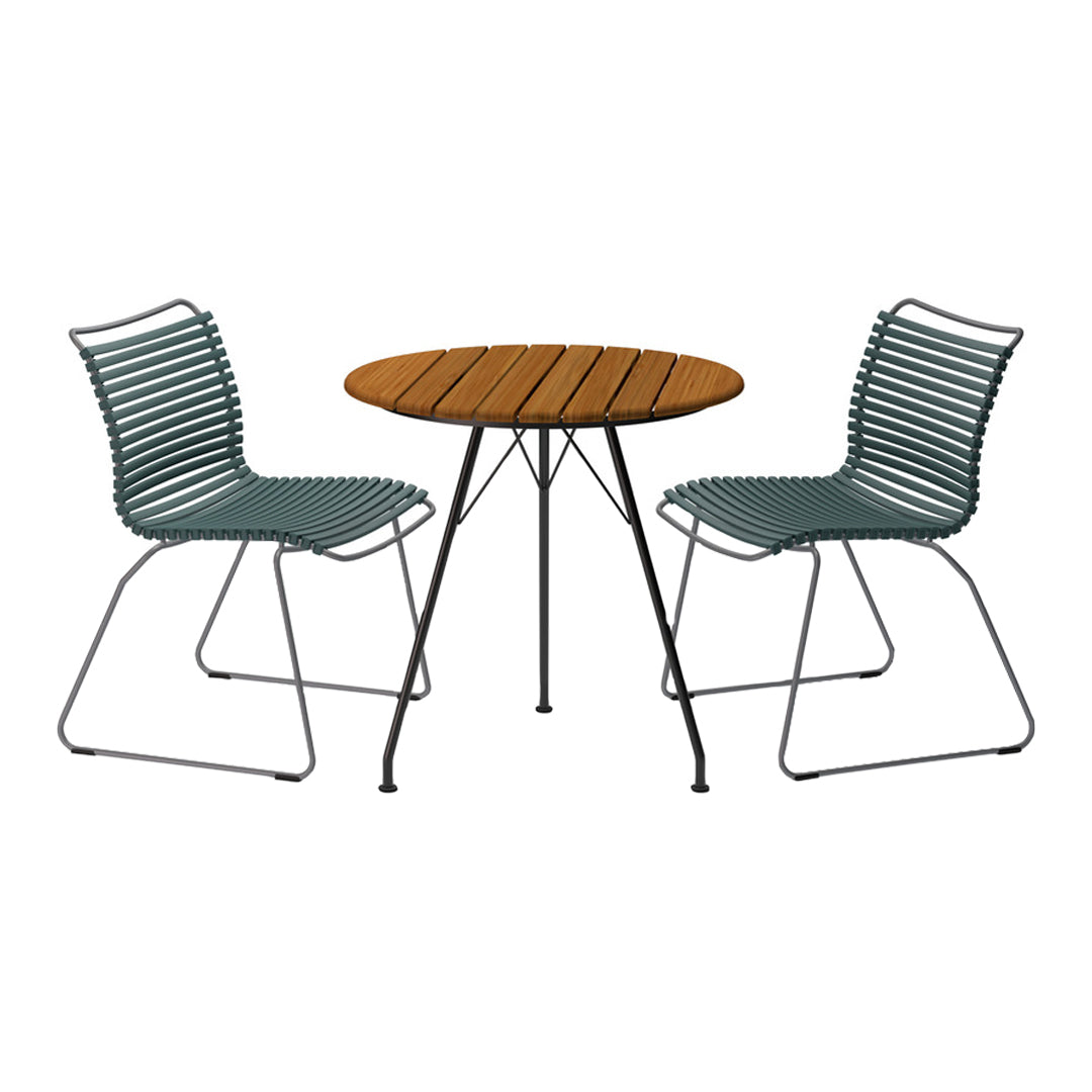 Click Outdoor Dining Chair - Waterproof & Foldable Patio Chairs for Backyard, Garden, Poolside - Comfortable Stackable Outdoor Furniture for Restaurant, Cafe, Balcony