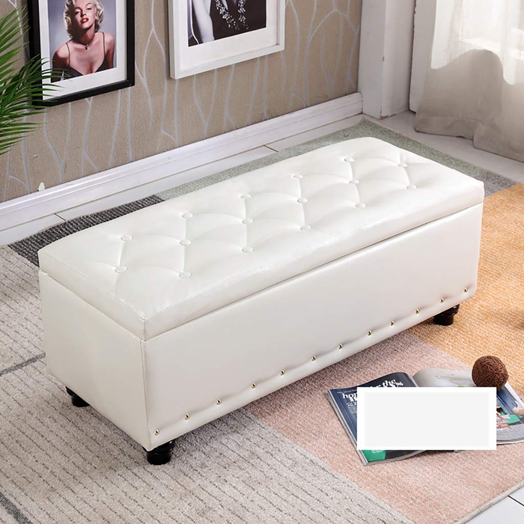 Multi-Functional Shoe Bench Stool with Storage - 60x40x40cm, Milky White - Perfect for Entryway, Bedroom, Clothing Store & Shoe Store - Durable Shoe Rack, Seating & Storage Solution for Home & Retail Spaces