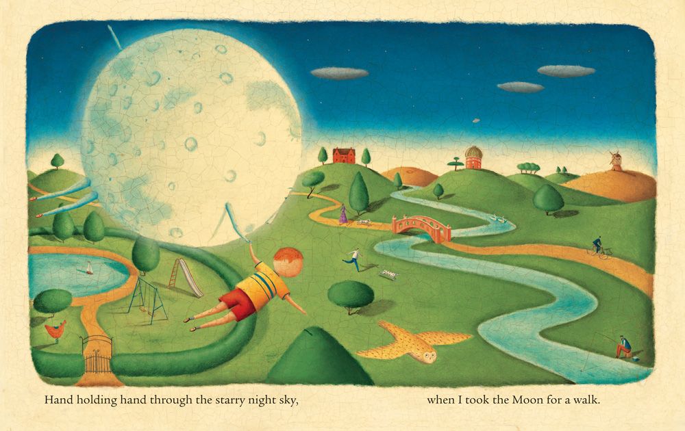 Carolyn Curtis: I Took the Moon for a Walk - Illustrated by Alison Jay | Children's Bedtime Storybook | Perfect for Nighttime Reading and Imagination Development