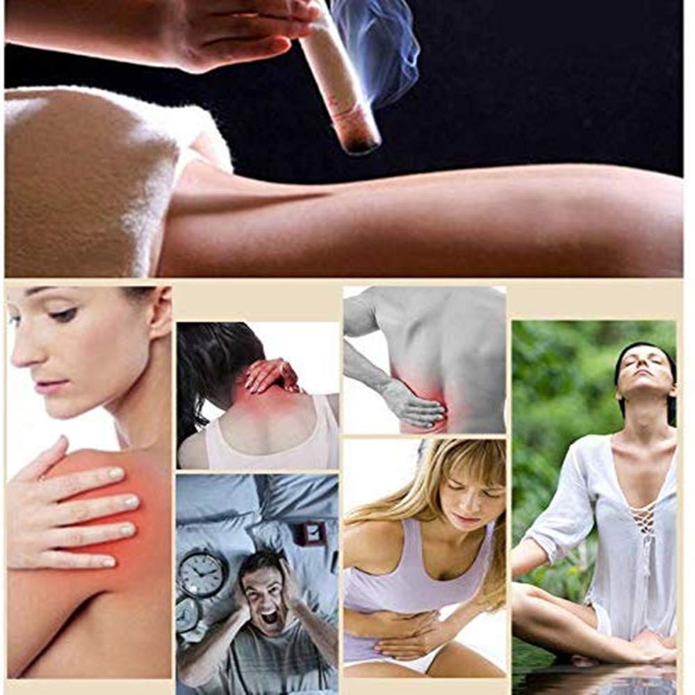 Pure Natural Moxa Rolls - 100% Chinese Wormwood Moxibustion Sticks for Pain Relief & Muscle Relaxation | Traditional Therapy for Back Pain, Arthritis & Stress Relief | Perfect for Home Wellness & Acupuncture Clinics