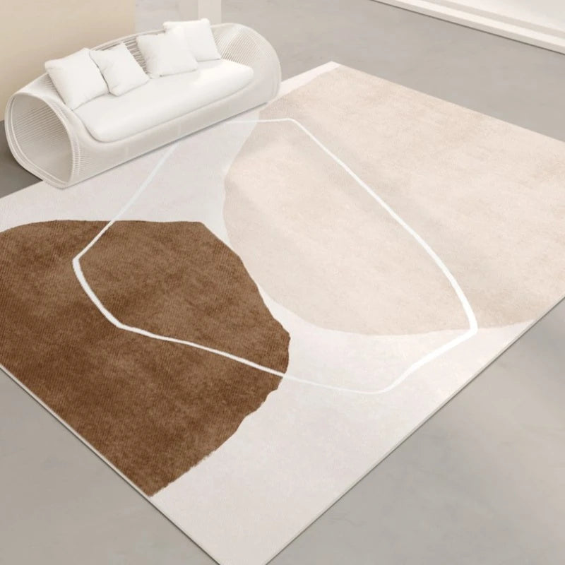 Braylee Velvet Abstract Area Rug for Living Room - Soft & Stylish Home Decor for Cozy Spaces