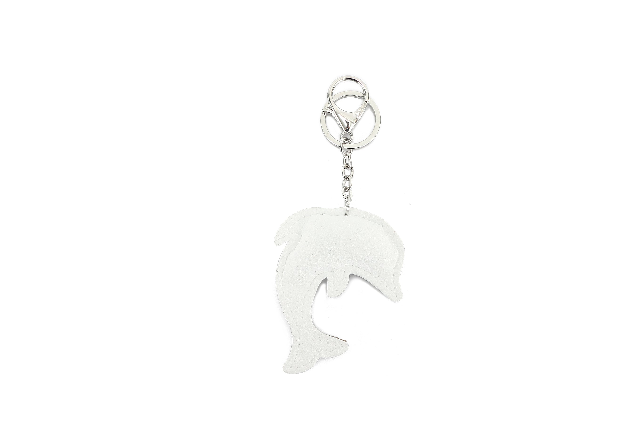 Crystal Dolphin Bag Charm - Elegant White Dolphin Pendant for Handbags, Backpacks & Keychains - Perfect Gift for Animal Lovers & Beach Enthusiasts