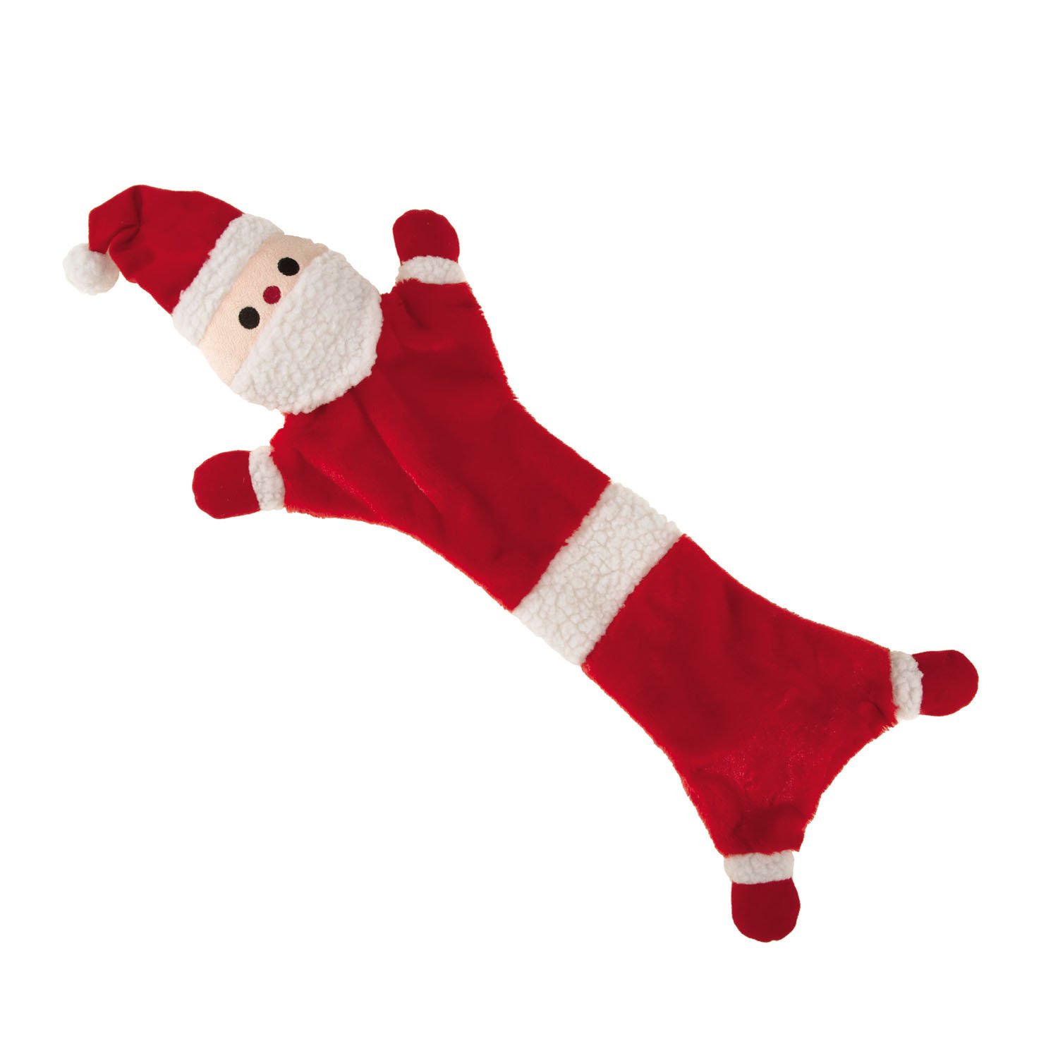 Zanies Festive Unstuffies Dog Toys - 22 Inch Santa Plush Chew Toy for Large Dogs | Durable & Safe Christmas Pet Gift for Playtime & Cuddling