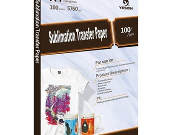Premium Sublimation Transfer Paper 100gsm A4 Size - High-Quality Heat Transfer Paper for T-Shirts, Mugs, Phone Cases & DIY Crafts