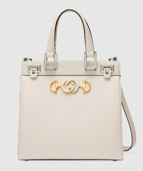 Gucci Zumi Small Top Handle Bag in White Grainy Leather - Perfect for Work, Parties & Everyday Elegance