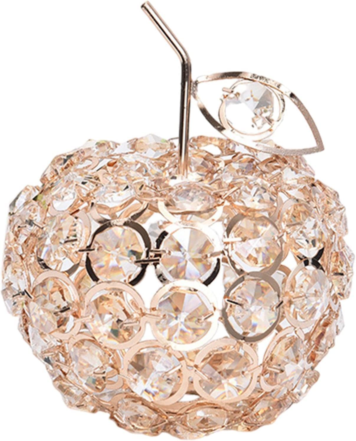 YANMAN Crystal Beaded Figurine - Elegant Studded Ornament for Home, Office & Party Decor | Handcrafted Decorative Statue | Perfect for Tabletop, Shelf & Gift Giving (Fruit Design)