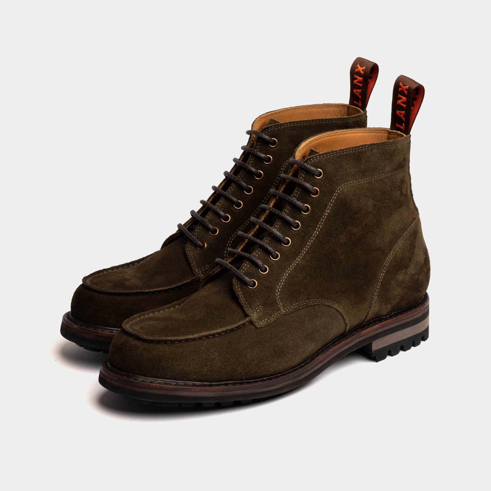 PIKE Men's Khaki Suede Sneakers - Comfortable Casual Shoes for Walking, Running & Outdoor Activities