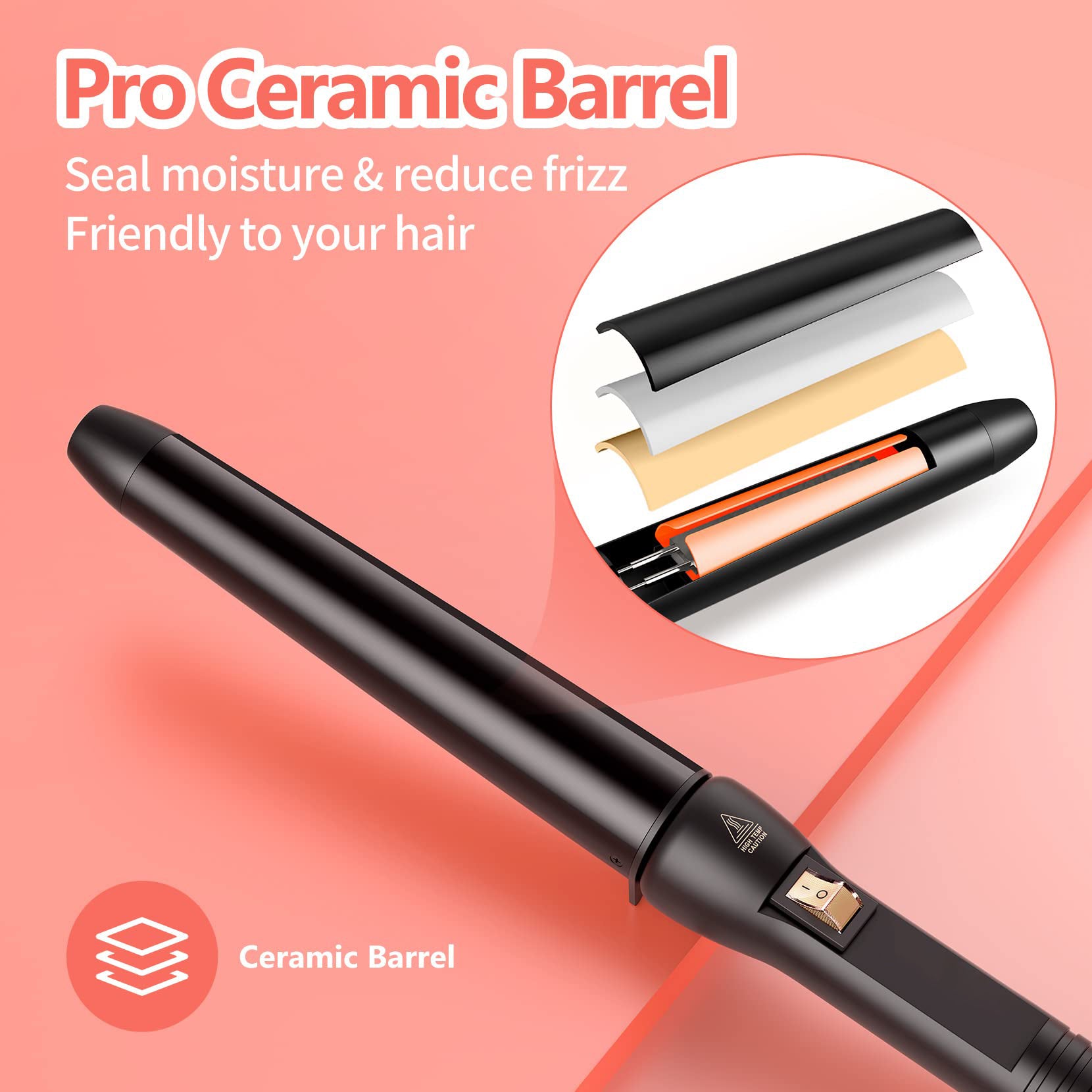 2 in 1 Curling Wand with Dual Barrels - Professional Hair Curler for Beach Waves & Tight Curls - EU Plug (068AB) | Perfect for Home Styling, Salon Use & Travel
