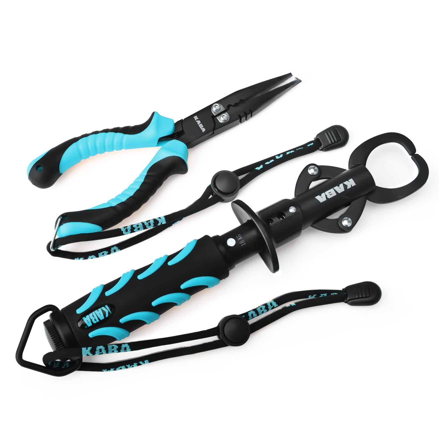 **Kaba Fish Lip Gripper with Scale – 40lb Stainless Steel Fishing Gripper Tool – Professional Fish Grabber Clip for Catch Control – Perfect for Bass, Trout, and Saltwater Fishing**