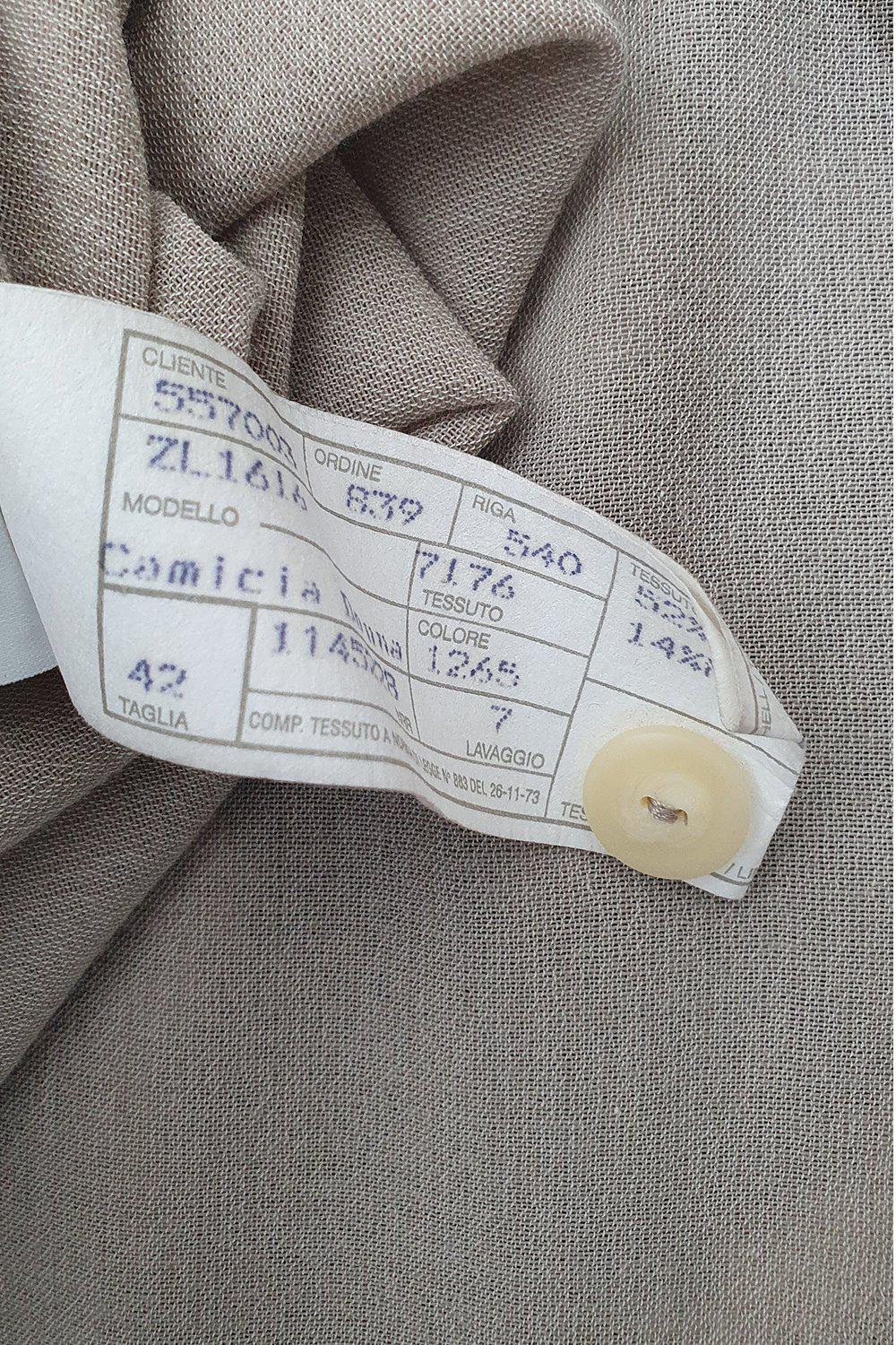 Armani Khaki Cotton Blend A-Line Open Front Shirt - Women's Casual Button Down Top (IT 42 | UK 10 | US 6) - Perfect for Office Wear, Weekend Outfits & Spring Fashion