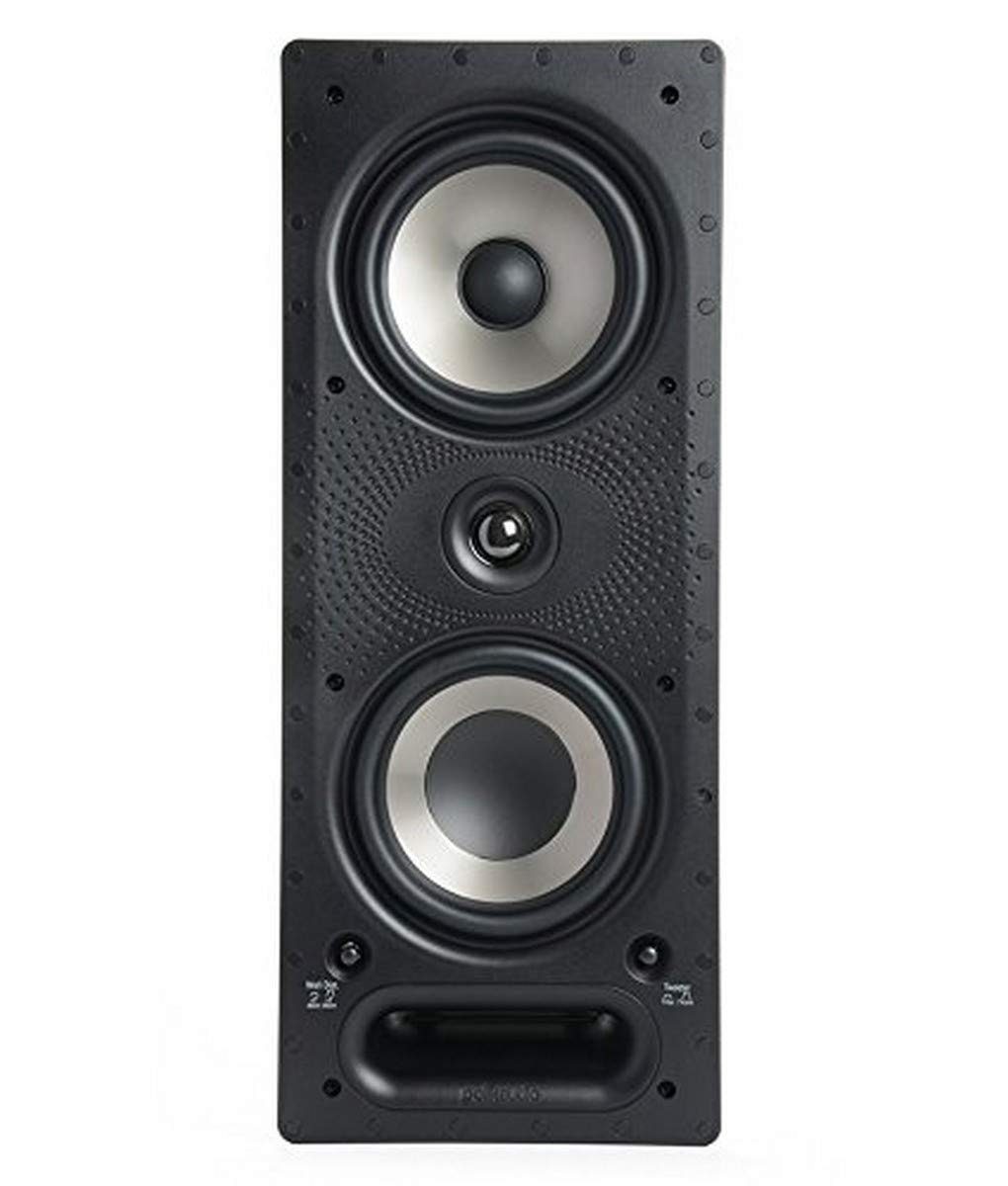 Polk Audio 265-RT 3-Way In-Wall Speaker - High Performance Vanishing Series for Home Theater & Surround Sound | Paintable Grille & Power Port Technology | Perfect for Ceiling & Wall Installation in Living Room, Bedroom or Home Theater - Black