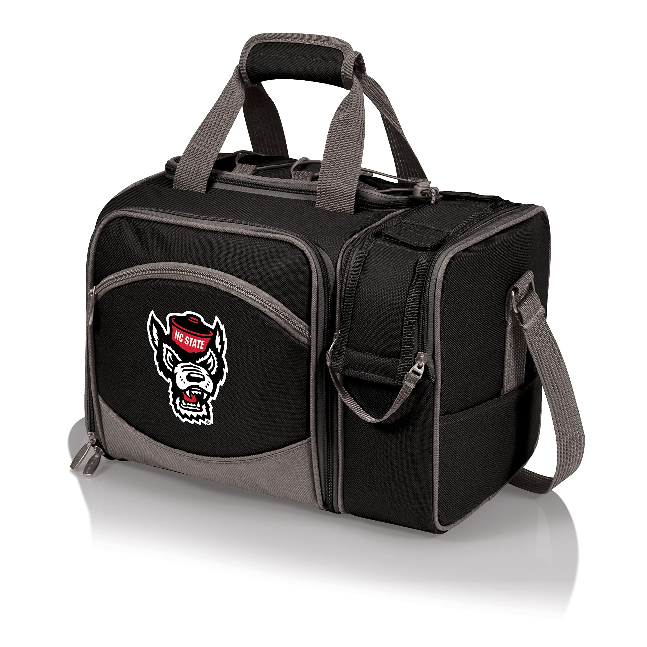 Picnic TIME NCAA Malibu Insulated Cooler Tote with Picnic Set - Portable Picnic Basket for Outdoor Gatherings, Beach Trips & Tailgating Parties