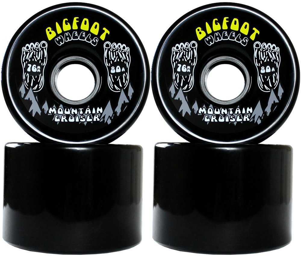 Bigfoot Longboard Wheels 76mm 80A SHR - High Performance Cruiser Wheels for Downhill & Freeride | Smooth Ride on Mountain Roads & Urban Streets