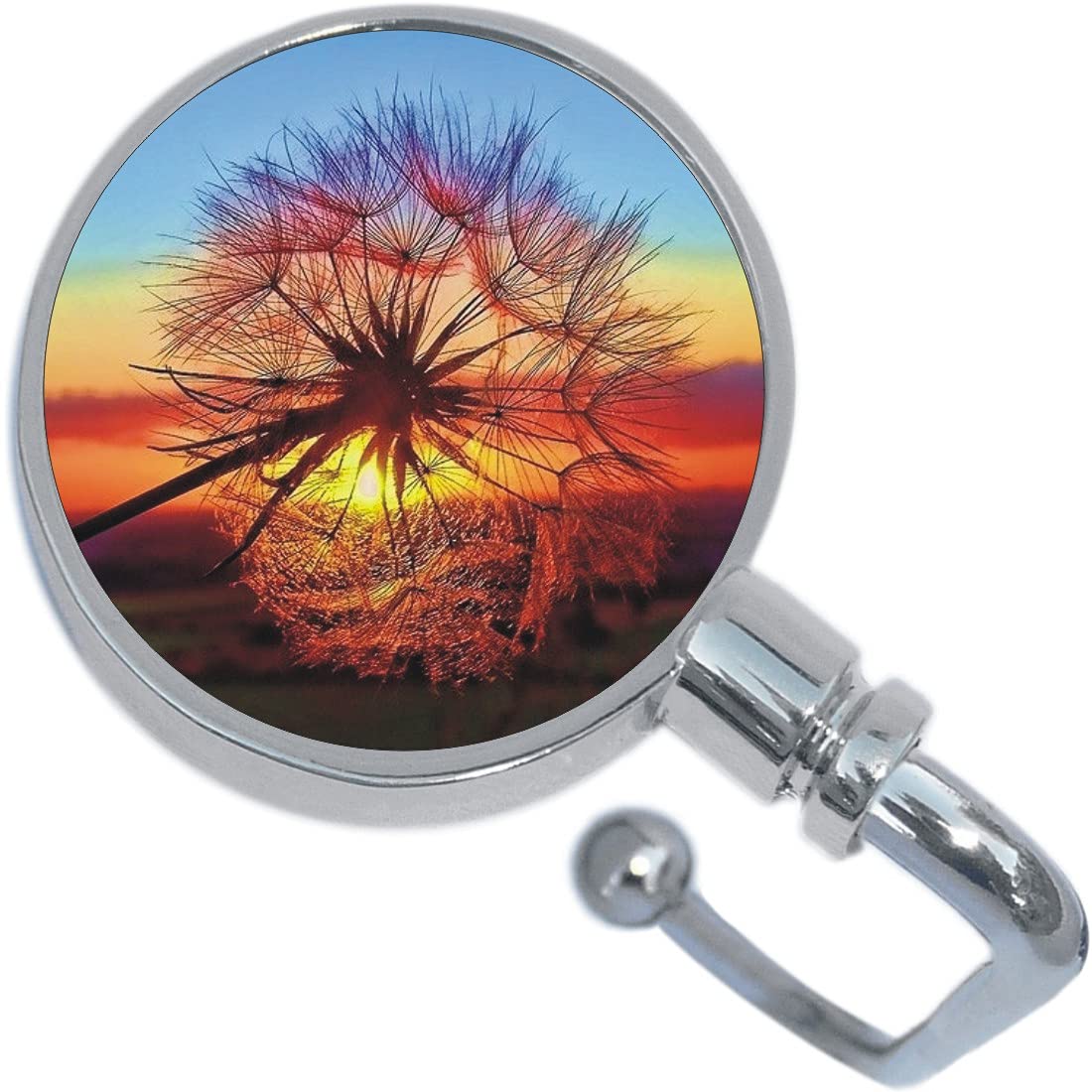 NewCharms Dandelion Sunset Purse Hanger - Elegant Handbag Hook for Restaurants, Bars & Home Decor | Gold-Tone Bag Holder for Women